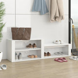 VidaXL Shoe cabinet 150x35x45 cm Properted Wood High Gloss White