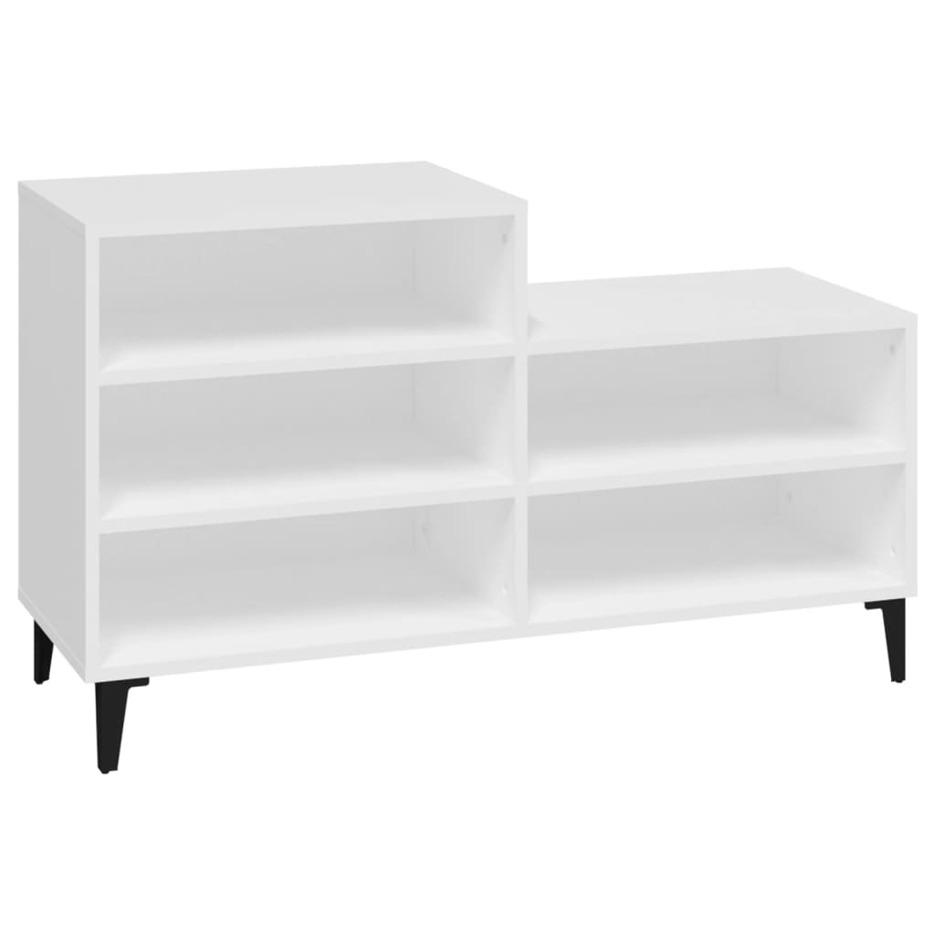 Vidaxl Cabinet da scarpe 102x36x60 cm Bianco in legno