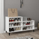 Vidaxl Cabinet da scarpe 102x36x60 cm Bianco in legno