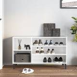 Vidaxl Cabinet da scarpe 102x36x60 cm Bianco lucido in legno trasformato