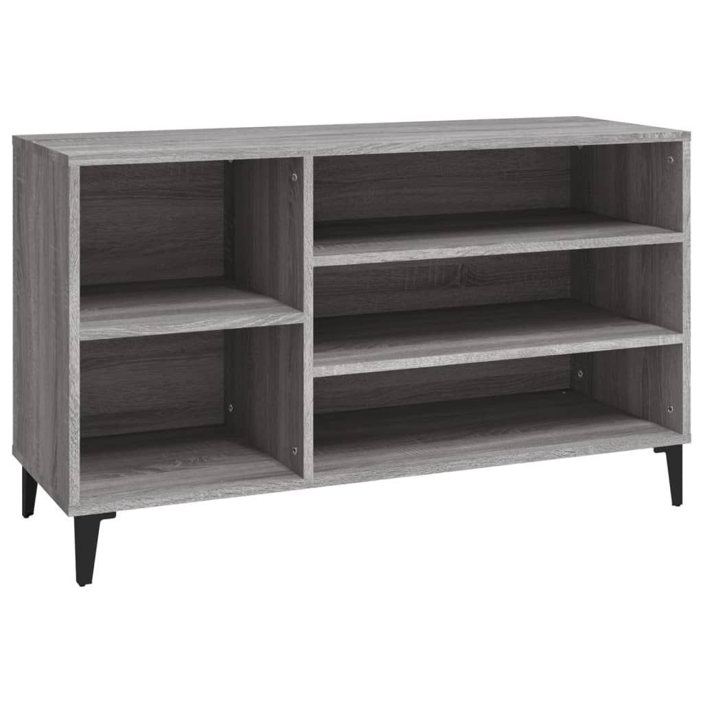 Gabinete de zapatos Vidaxl 102x36x60 cm de madera propiedad Sonoma gris