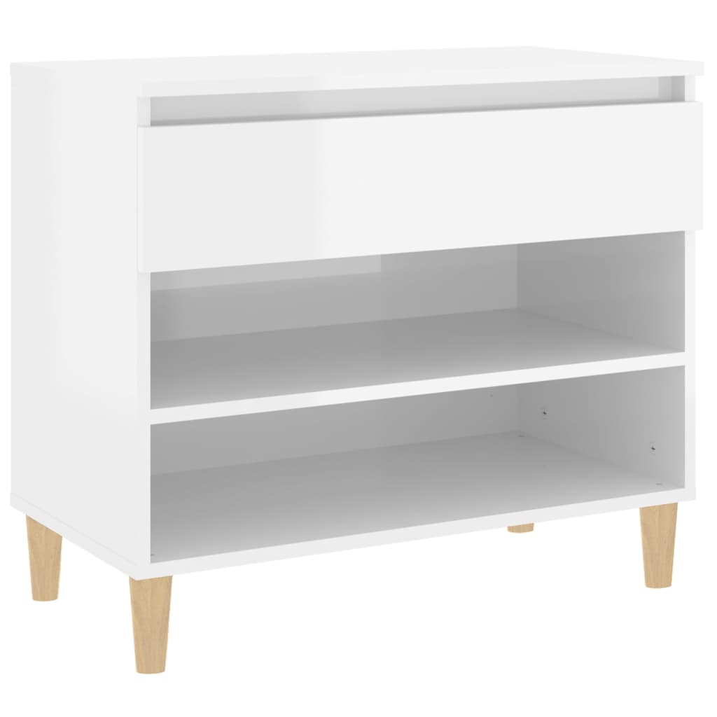 Kabinet bot Vidaxl 70x36x60 cm Vlastní dřevo High Gloss White