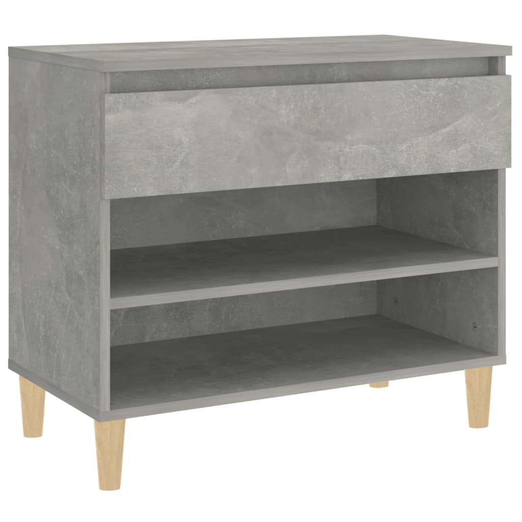 Vidaxl Cabinet da scarpe 70x36x60 cm Betongrijs in legno elaborato