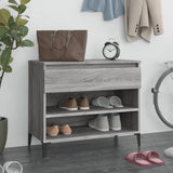 Armoire à chaussures Vidaxl 70x36x60 cm en bois de bois de sonoma gris