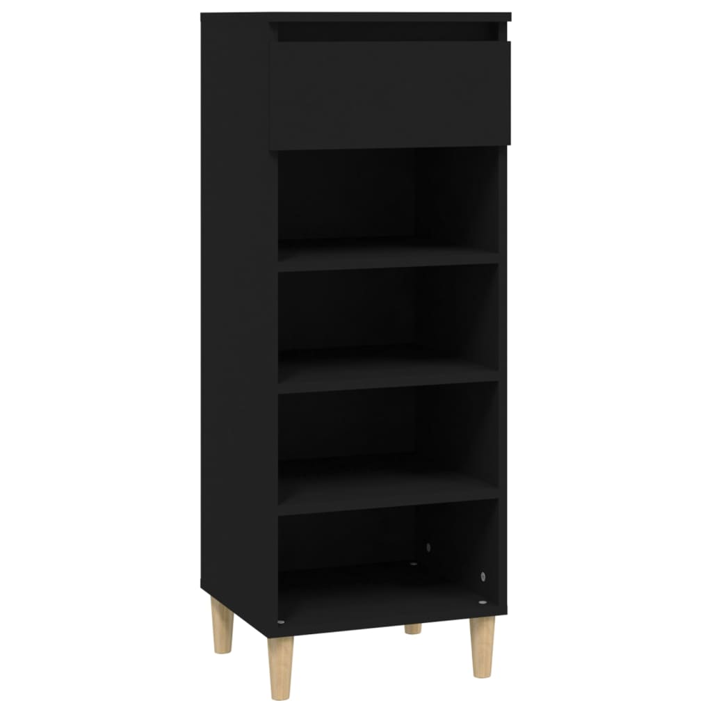 VidaXL Shoe cabinet 40x36x105 cm Properted Wood Black