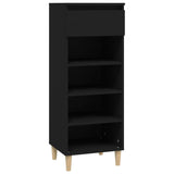 VidaXL Shoe cabinet 40x36x105 cm Properted Wood Black