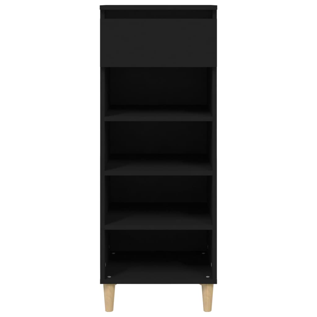 VidaXL Shoe cabinet 40x36x105 cm Properted Wood Black