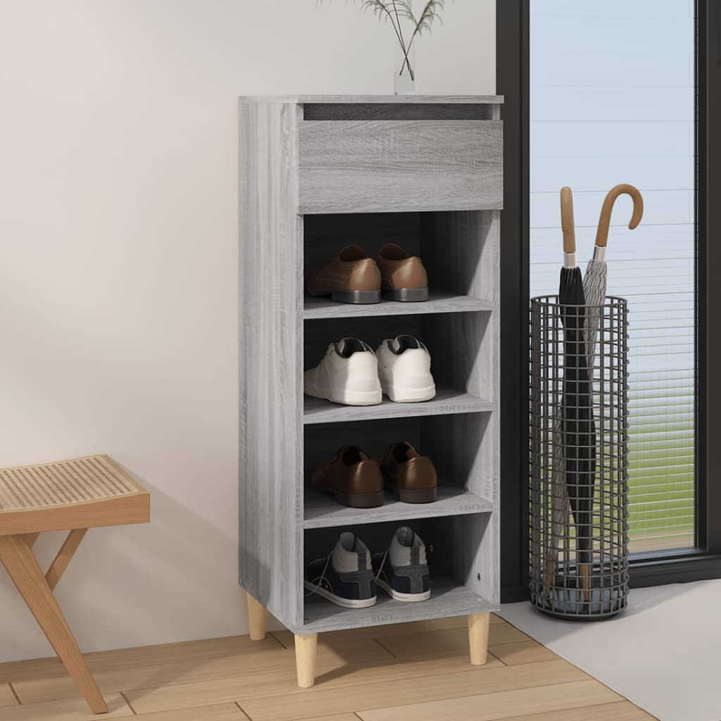 Vidaxl Schong Cabinet 40x36x105 cm Propertéiert Holz Greyoma