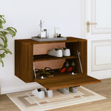 Vidaxl Wall Shoe Cabinet 70x35x38 cm Solid fyrretræ Browniken