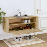 Vidaxl Wall Shoe Cabinet 100x35x38 cm Vrcholová dřevo Sonoma Oak