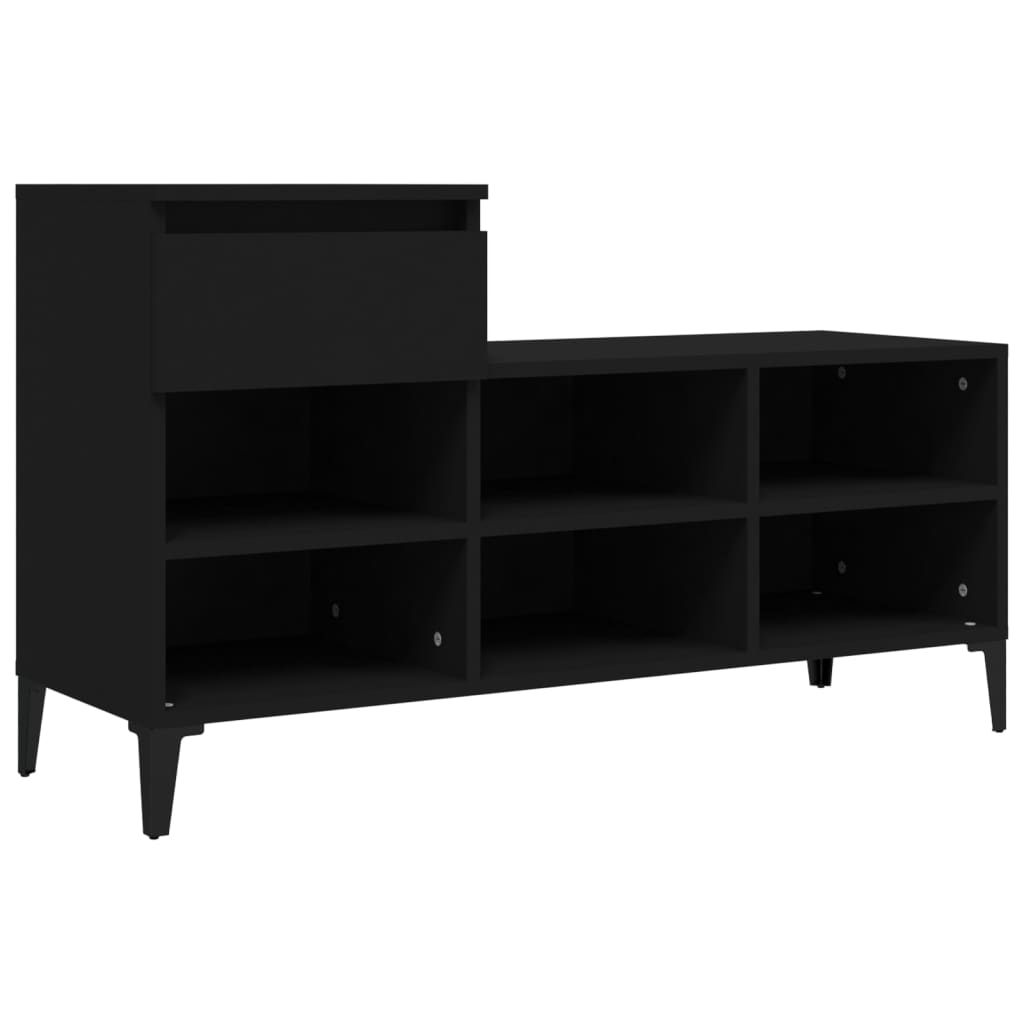 Vidaxl Shoe Cabinet 102x36x60 cm Property Wood Black