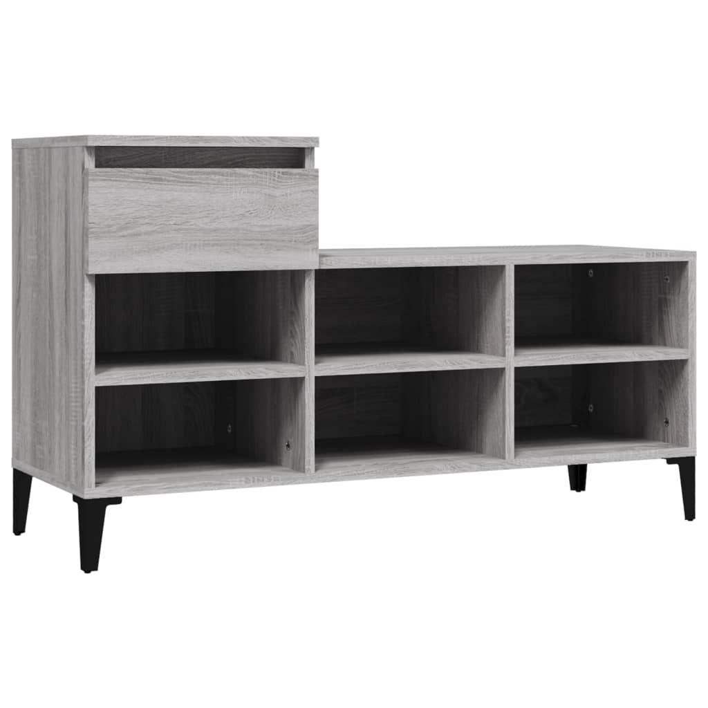 Vidaxl Schong Cabinet 102x36x60 cm Propertéiert Holz Sonoma Grey