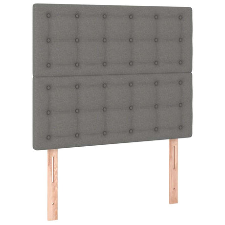 Vidaxl hoofdbord donkergrijs 80x5x118 128 cm stof