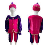 Sinterklaas Dress set Pete suit Purple-pink 3-5 years