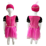 Sinterklaas Dress Set Pete Kleid Pink 5-7 Jahre