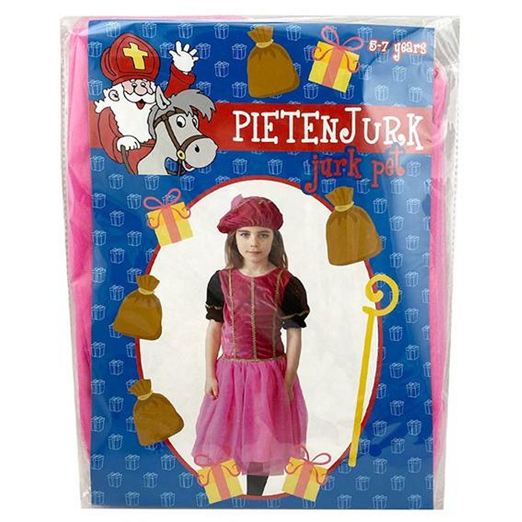 Sinterklaas Dress set Pete dress pink 5-7 years