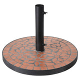 Progarden Progarden Parasol Foot con Terra-Diseño Mosaico Negro y Orange