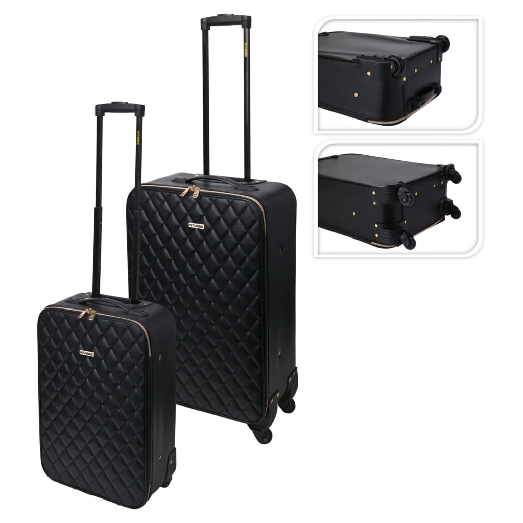 Proworld Proworld 2-piece luggage set Sticked Black