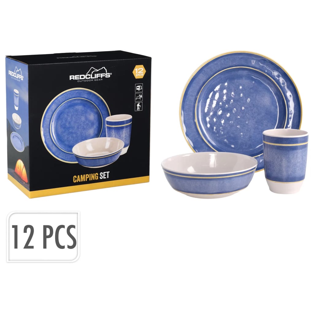 Redcliffs 12-delna storitev kampiranja Melamine Blue