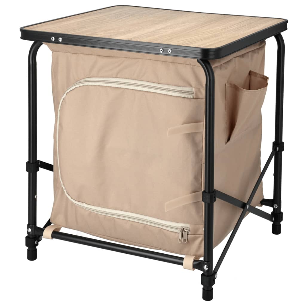 Redcliffs campingbord med skåp 48x48x53,5 cm beige