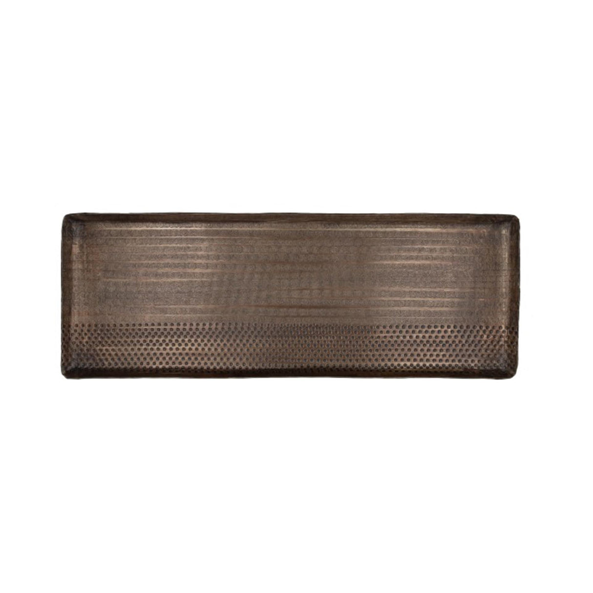 Hbx natural living tray 45x18x1.5cm brass
