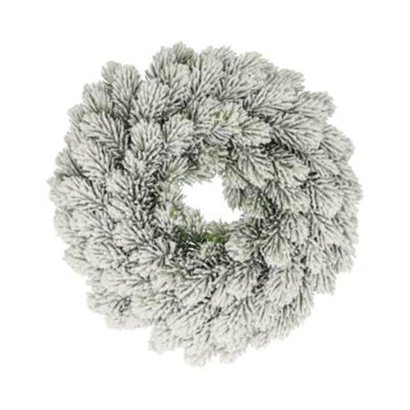 Hbx natural living wreath nobilis snowy h7d28cm