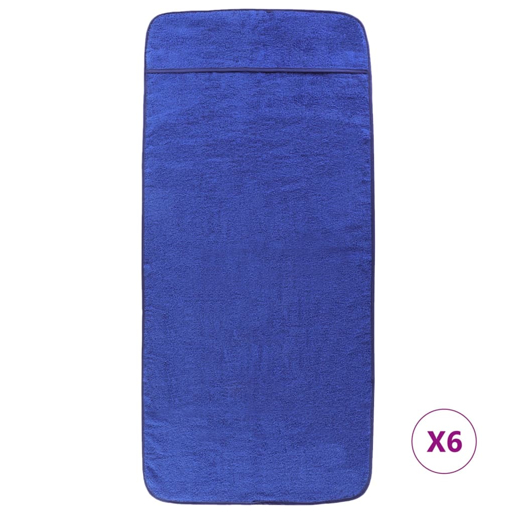 Vidaxl Strangtücher 6 Stcs 400 g m² 60x135 cm Stoff Royal Blue