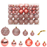 Vidaxl Christmas Balls 100 st 3 4 6 cm růžové a rosé