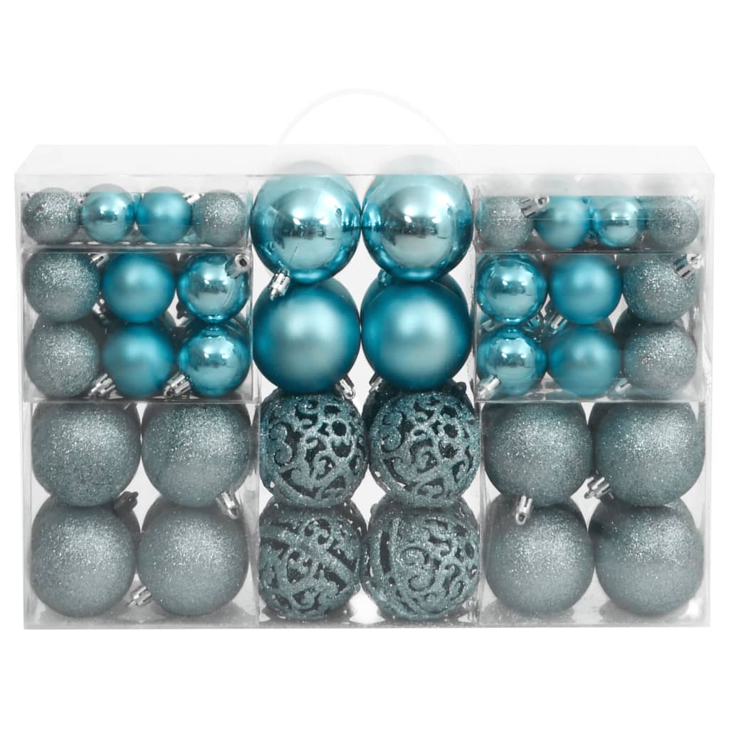 Vidaxl Christmas Balls 100 ST 3 4 6 CM Turquesa