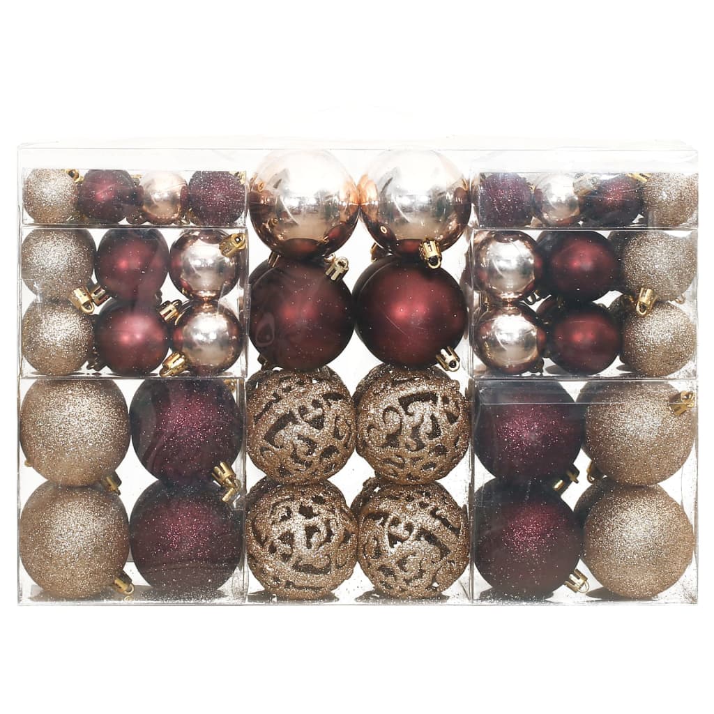 Vidaxl Christmas Balls 100 St 3 4 6 cm Champagne a Brown