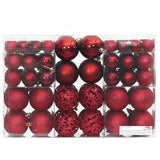 Vidaxl Christmas Balls 100 st 3 4 6 cm víno červené