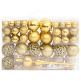 Vidaxl 111-part Christmas ball set polystyrene gold colored