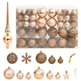 Vidaxl 111-Deel Chrëschtdag Ball Set Polystyreen Roosgoud