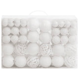 Vidaxl 111-Parts Ball de Noël Set Polystyrène blanc