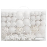 Vidaxl 111-Parts Ball de Noël Set Polystyrène blanc