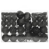 Vidaxl 111-part Christmas ball set Polystyrene Black