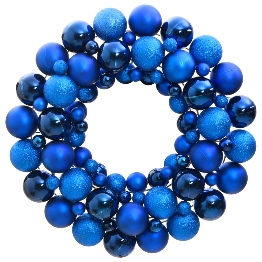 Vidaxl Couronne de Noël 45 cm Bleu en polystyrène