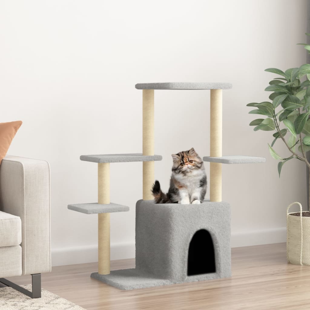 Vidaxl Cat Furniture With Sisal Scratching Posts 97,5 cm lysegrå