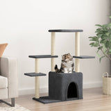 Vidaxl Cat Furniture with Sisal Stocking Posts 97,5 cm tmavě šedá