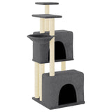 Vidaxl Cat Furniture with Sisal Stocking Posts 122 cm tmavě šedá