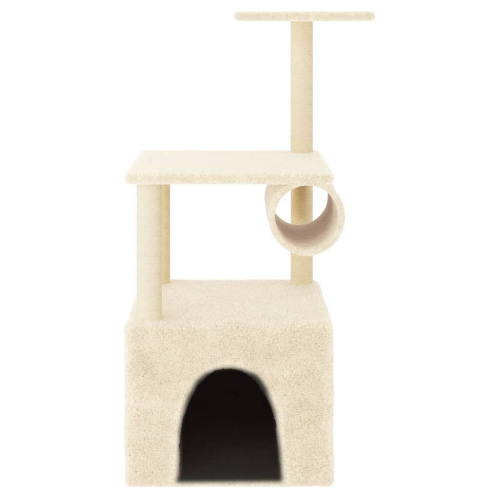 Vidaxl Cat Furniture con graffi di sisal 109,5 cm crema