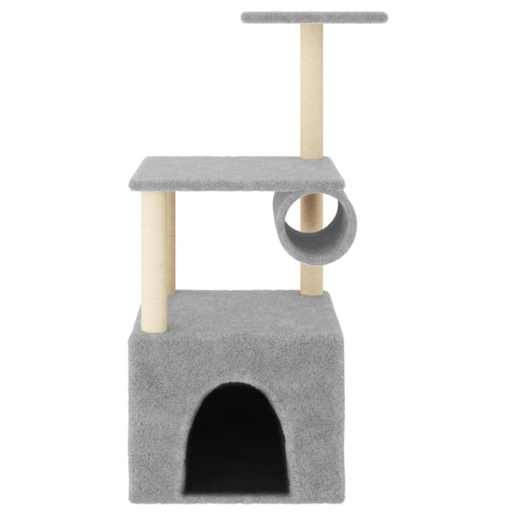 Vidaxl Cat Furniture con graffi di sisal 109,5 cm grigio chiaro