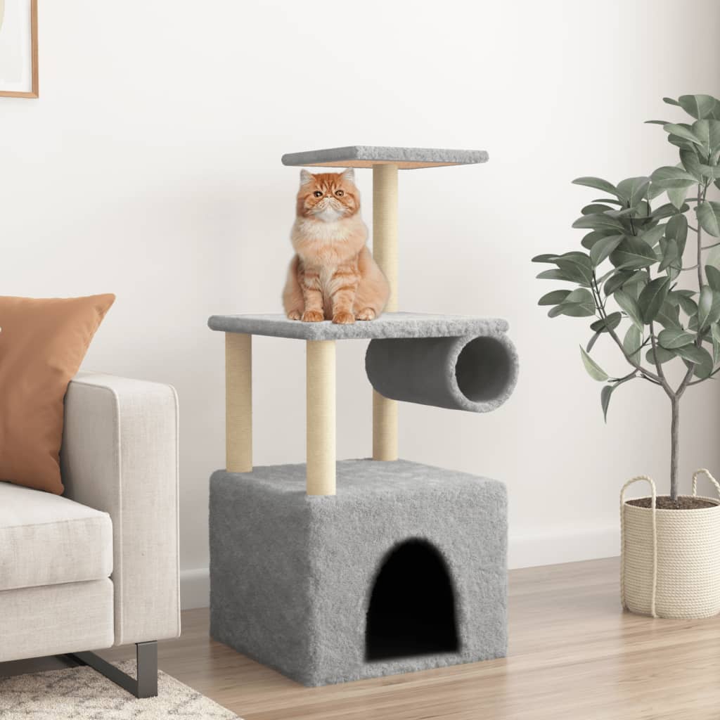 Vidaxl Cat Miwwelen mat Sisal Scratching Posts 109.5 cm Liicht