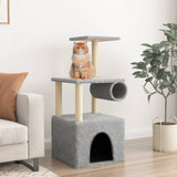 Vidaxl cat furniture with sisal scratching posts 109.5 cm light gray