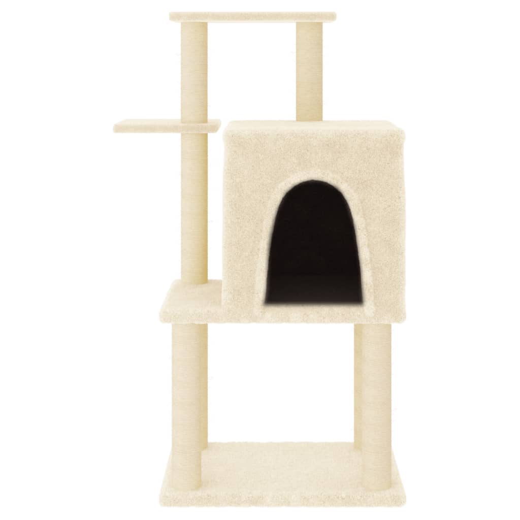 Vidaxl Cat Furniture With Sisal Scratching Posts 97 cm creme -farvet