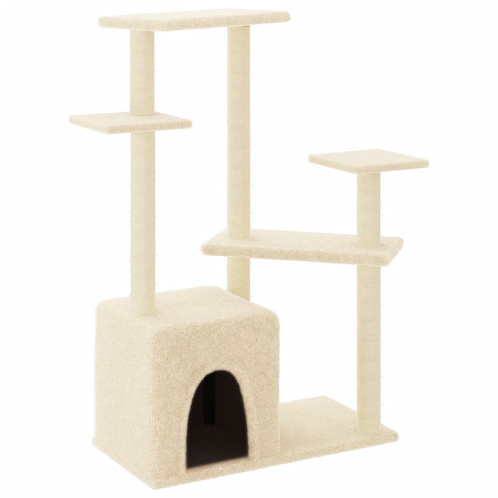 Vidaxl Cat Furniture With Sisal scratching posts 107.5 cm Cream -colored