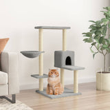 Vidaxl cat furniture with sisal scratching posts 95 cm light gray