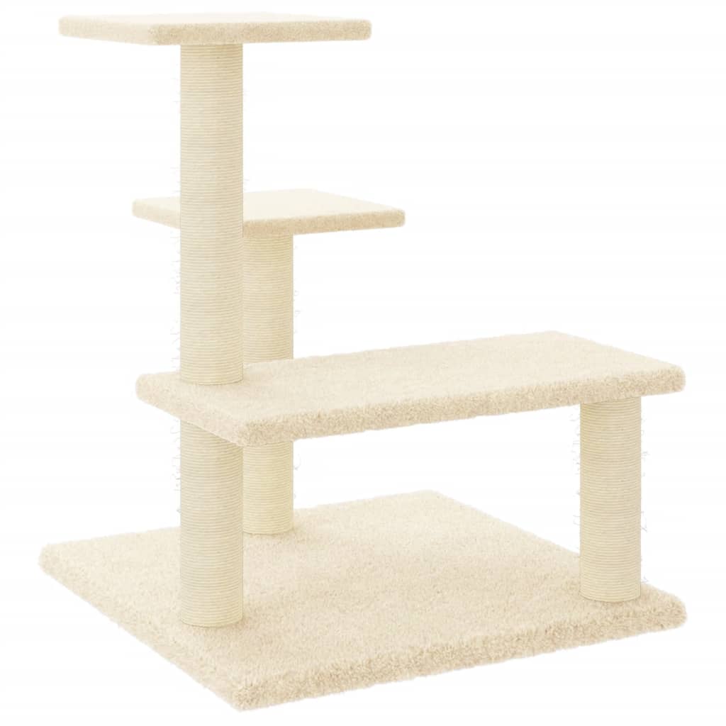 Vidaxl Cat Furniture avec Sisal Scratch Posts 61 cm Crème -Colored