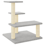 Vidaxl cat furniture with sisal scratching posts 61 cm light gray