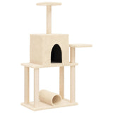 Vidaxl Cat Furniture avec Sisal Scratch Posts 122 cm Crème -Colored